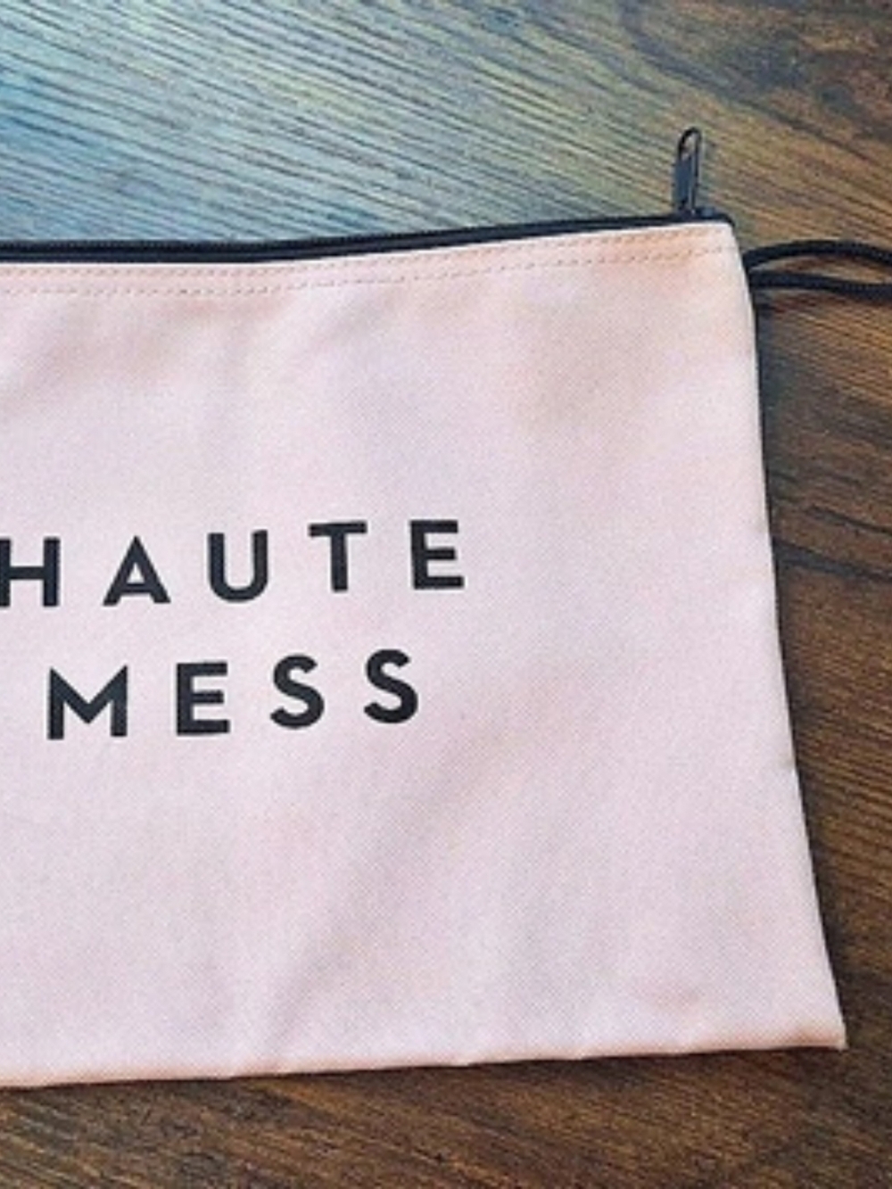 Milly Haute Mess Zip Pouch Pink Wristlet Cosmetic Bag